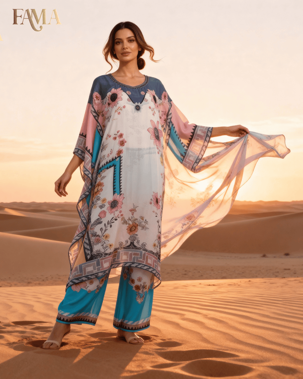 طقم قفطان أزور بلوم I 15