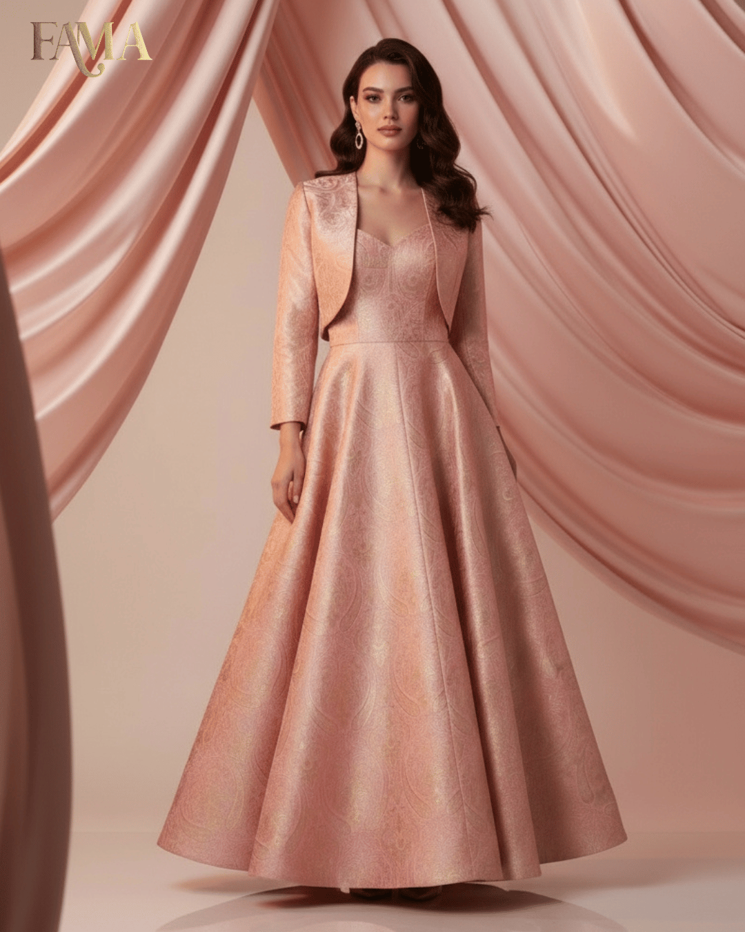 Rosé Monarch Gown Set QB