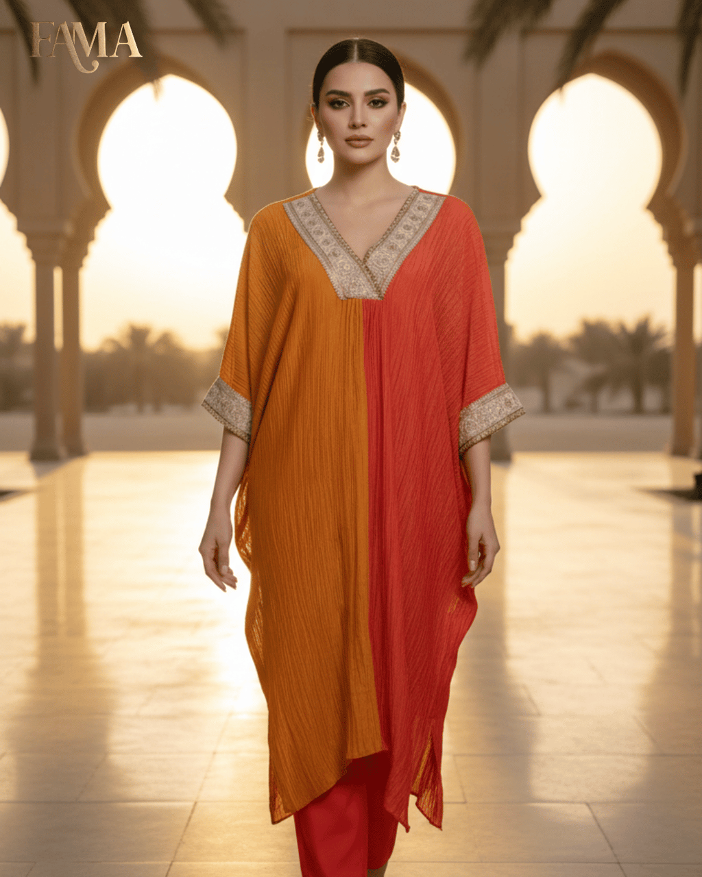 E2 Sunset Dual-Tone Kaftan Set E2-1/O/10