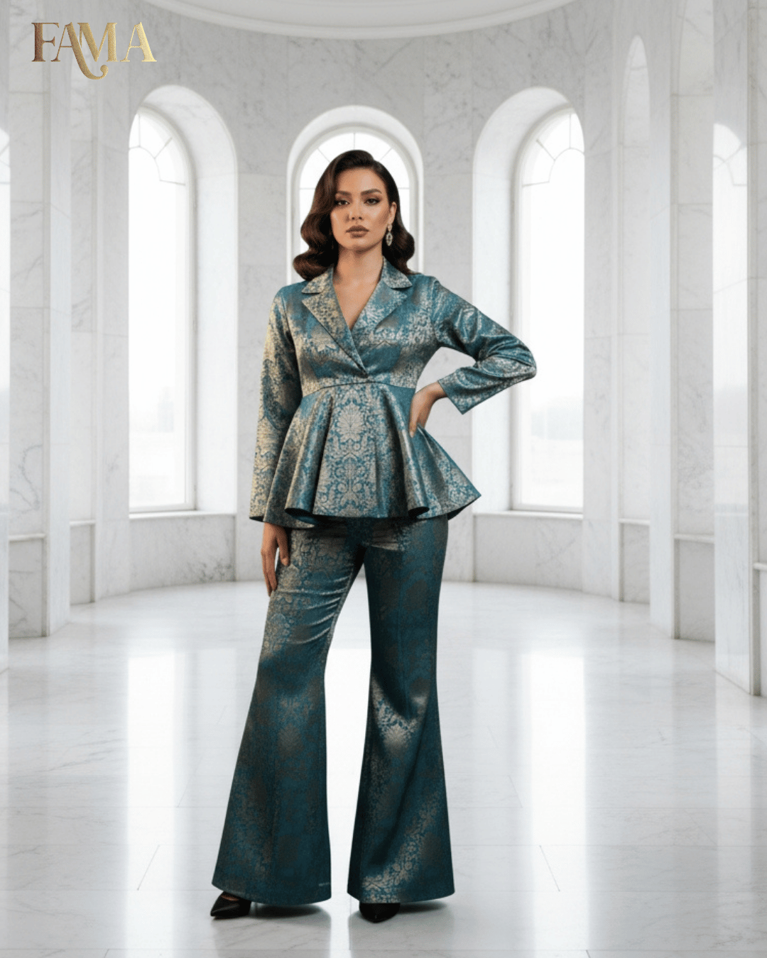 Azure Royale Co-ord Set QB