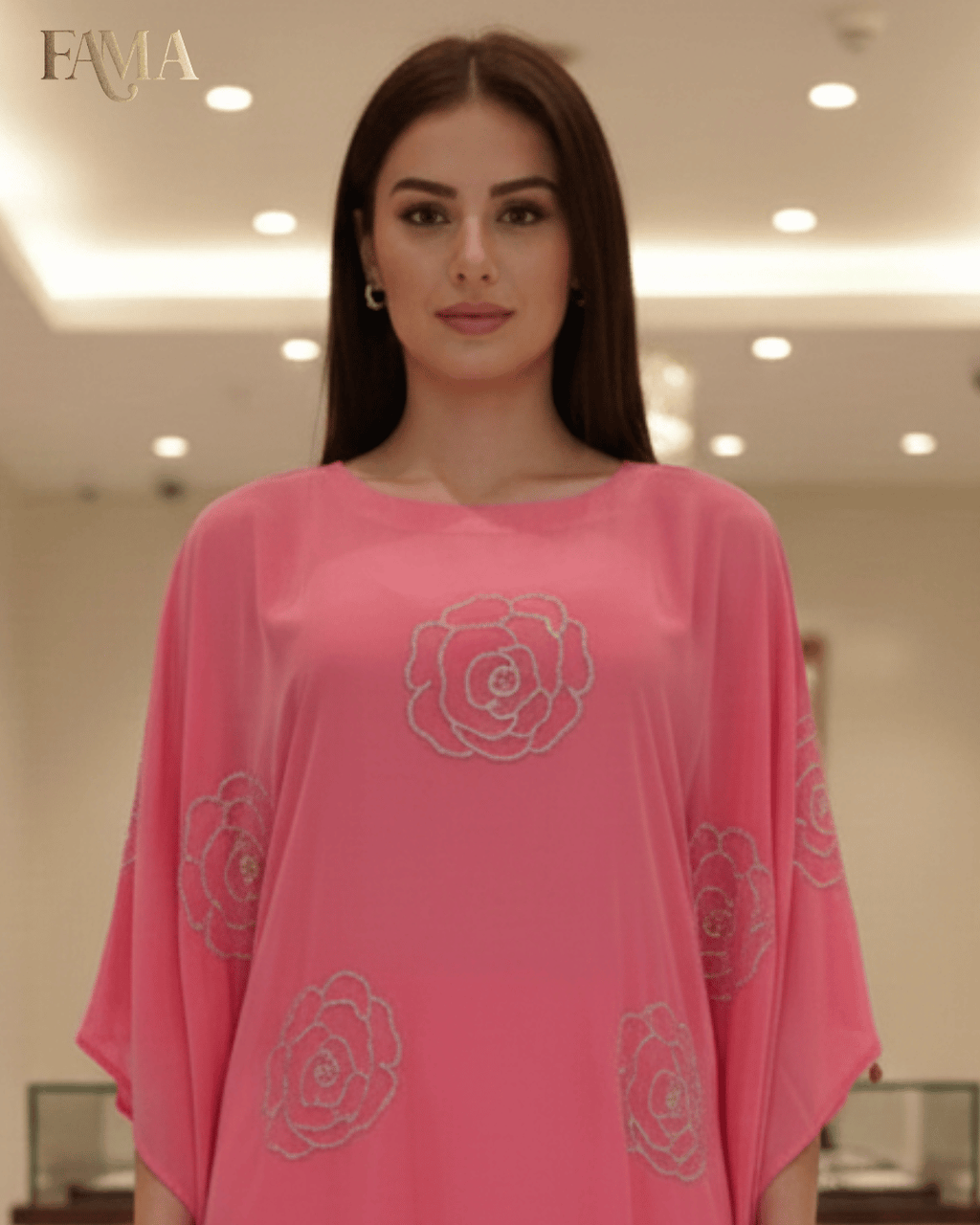 S2 Rose Petal Embroidered Kaftan Set S2-5/R/5