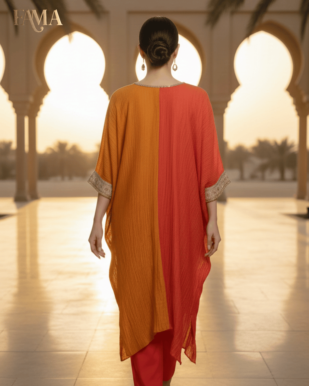 E2 Sunset Dual-Tone Kaftan Set E2-1/O/10