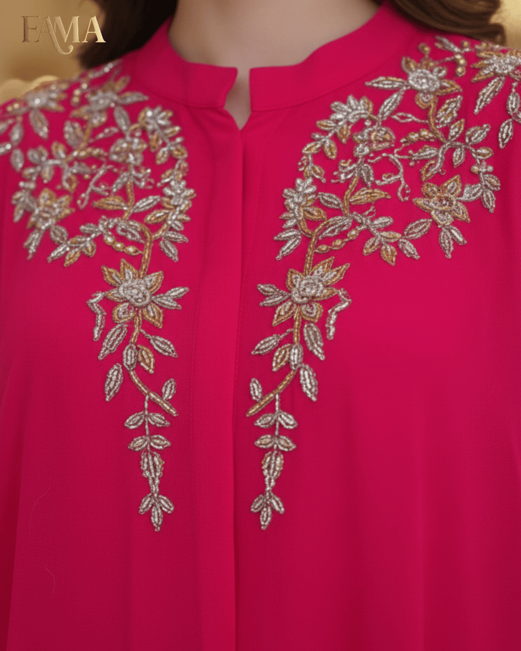 S2 Crimson Bloom Embroidered Kaftan Set S2-6/R/7