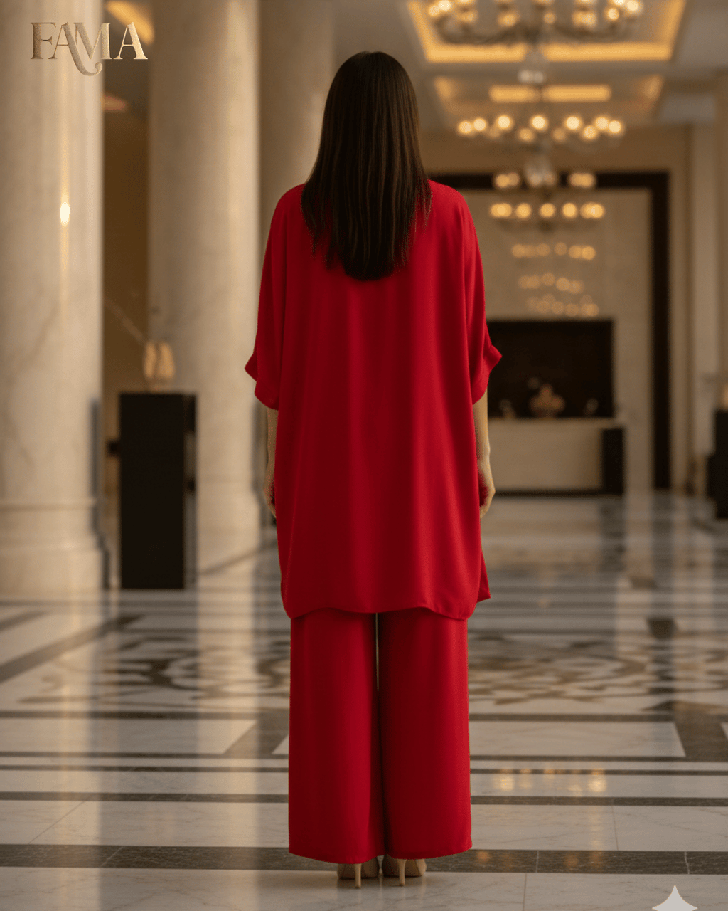 S2 Scarlet Coin Embellished Kaftan Set S2-9/R/5