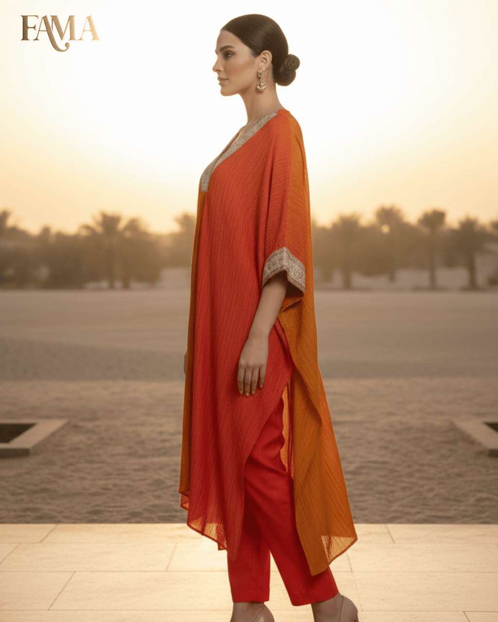 E2 Sunset Dual-Tone Kaftan Set E2-1/O/10