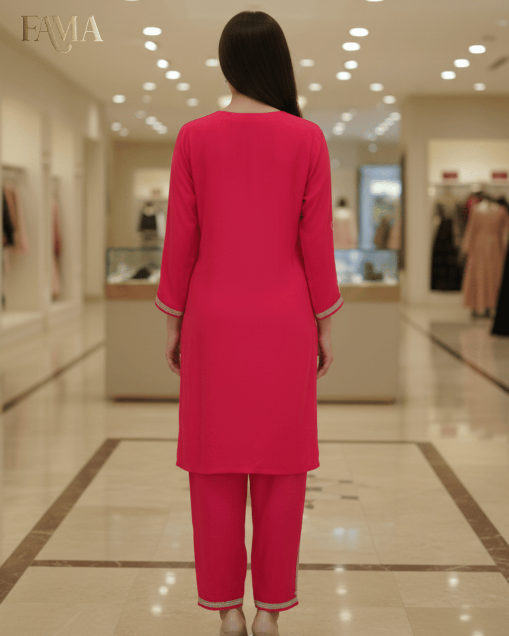 S2 Ruby Thread Embroidered Kurta Set S2-8/R5