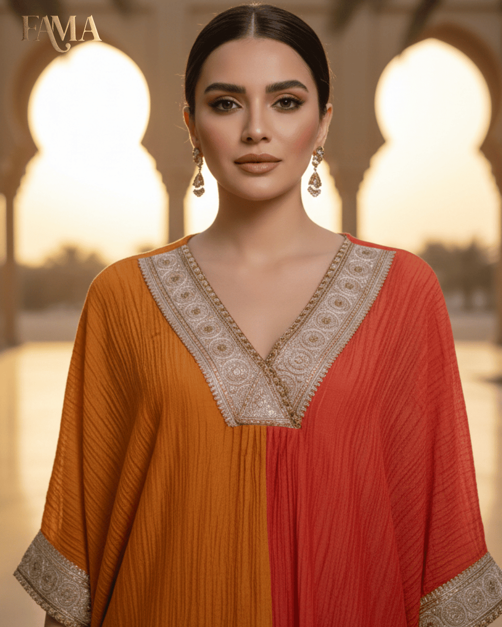 E2 Sunset Dual-Tone Kaftan Set E2-1/O/10