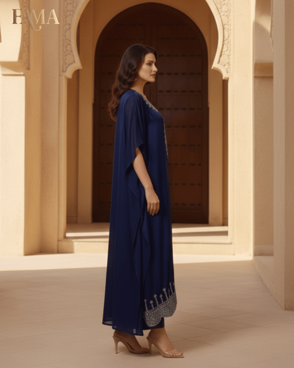 AC Midnight Sapphire Embellished Kaftan AC-1/B/10