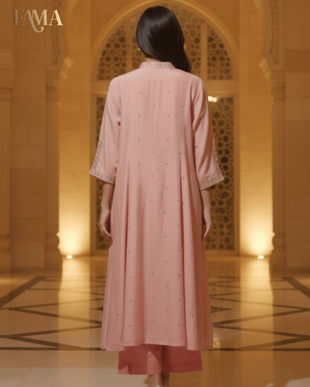 FS Blush Serenity Embroidered Kurta Set FS-4/P/5