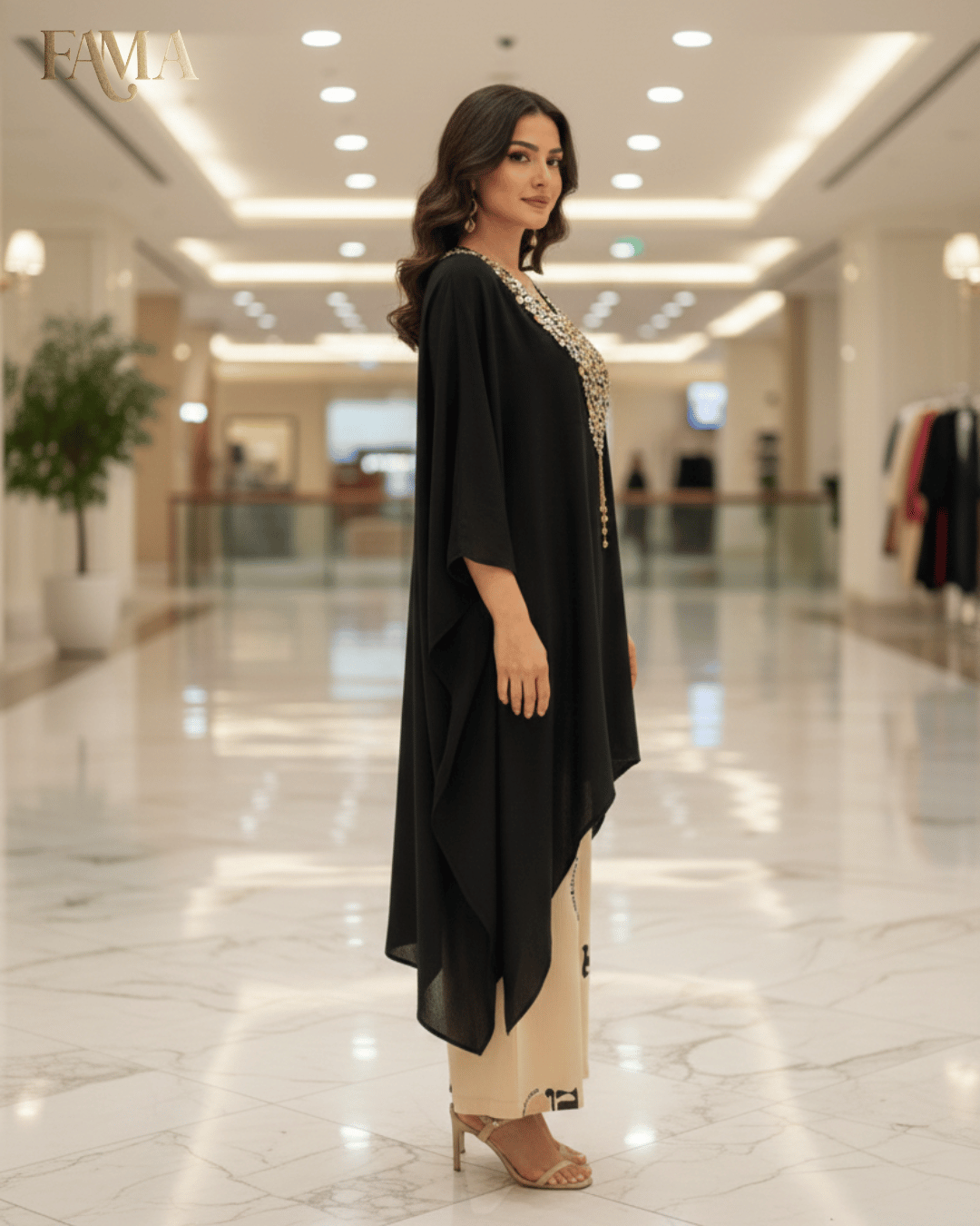 S2 Noir Celeste Sequin Kaftan Set S2-1/B/5
