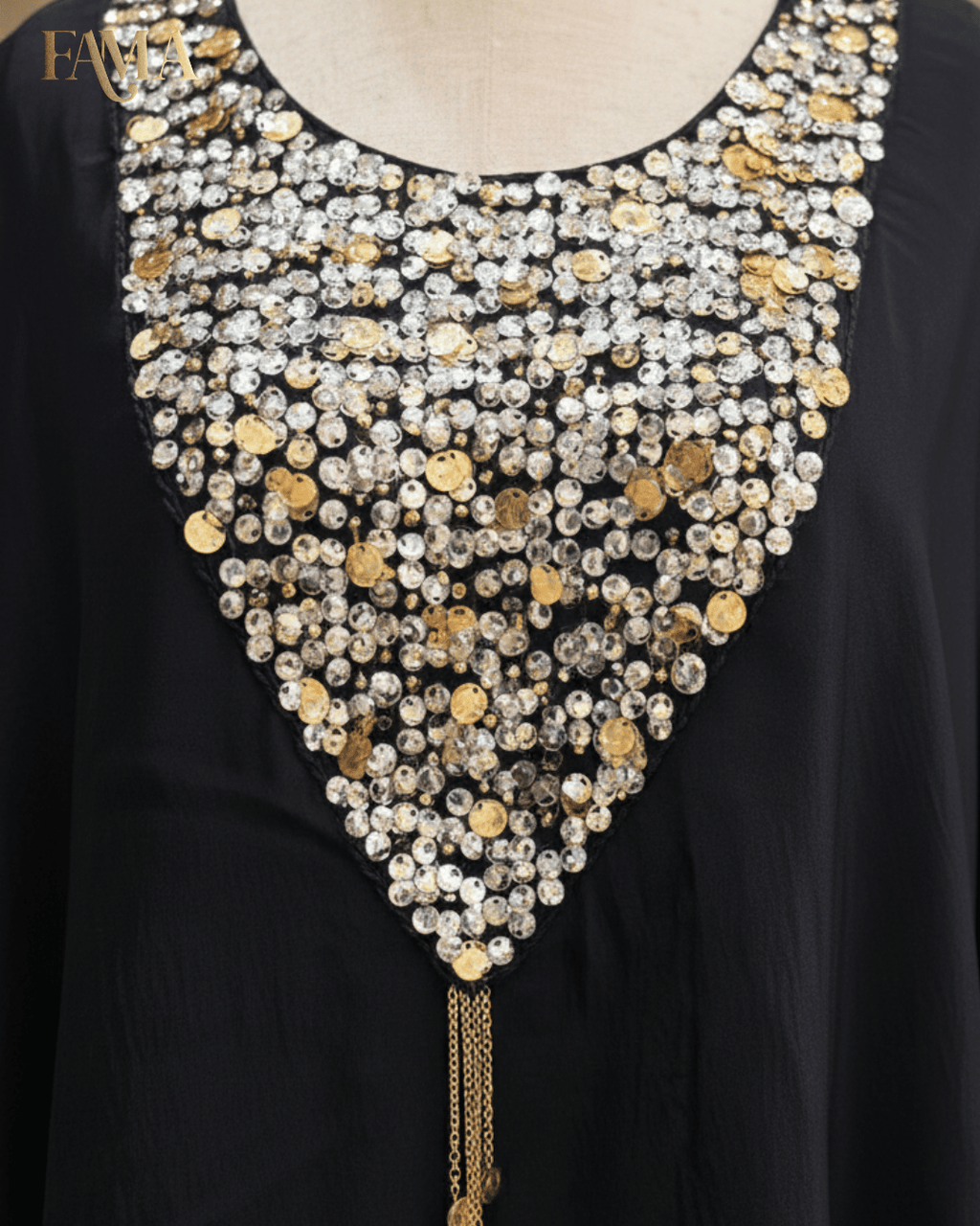 S2 Noir Celeste Sequin Kaftan Set S2-1/B/5
