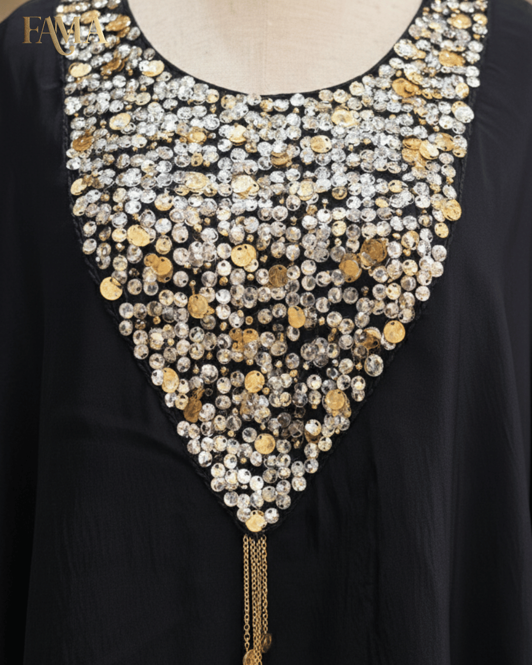 S2 Noir Celeste Sequin Kaftan Set S2-1/B/5