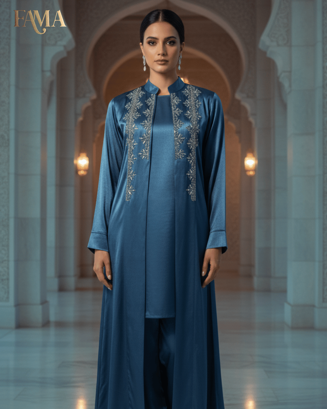 E2 Sapphire Royale Embellished Jacket Set E2-4/B/7