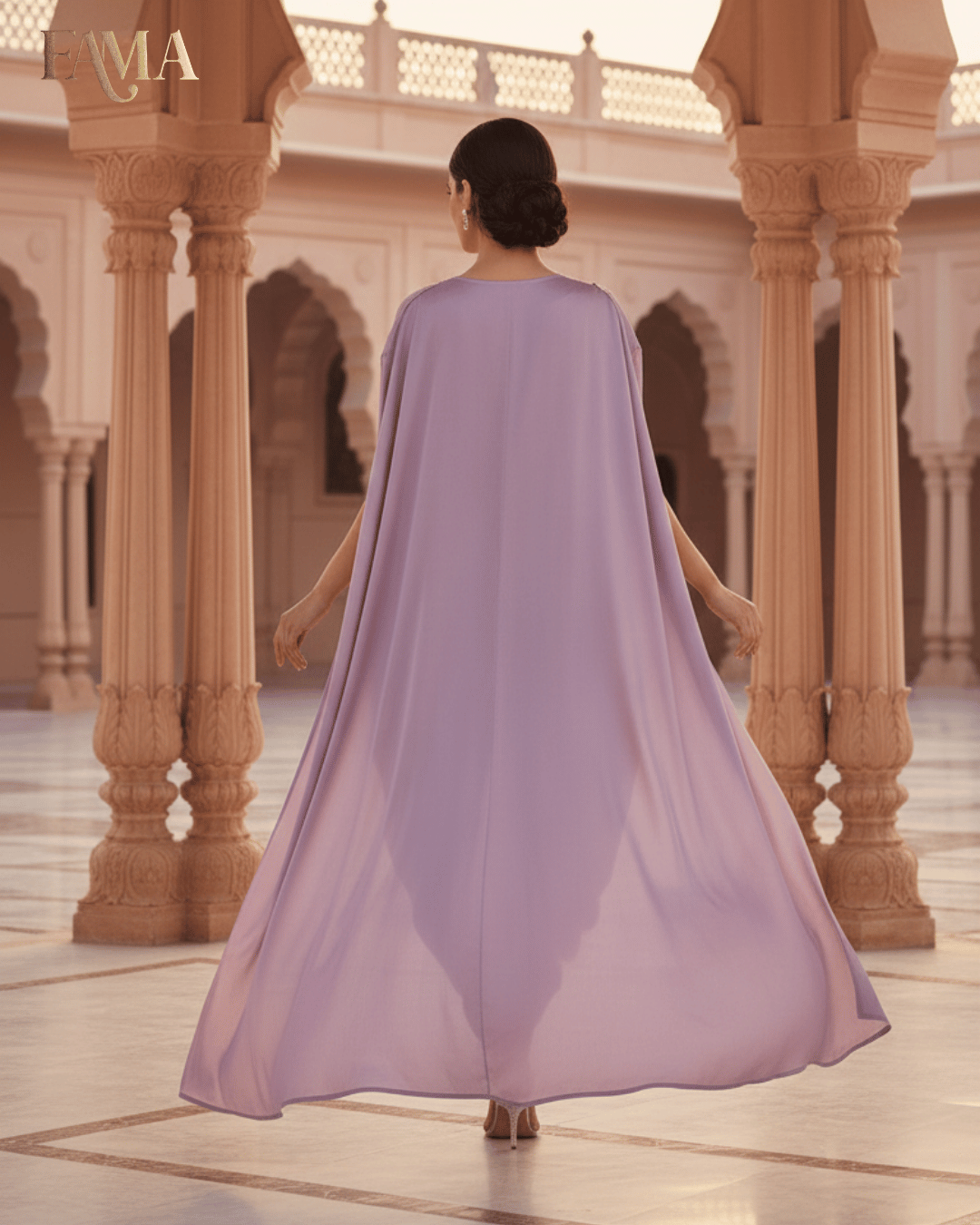 E2 Lavender Aura Draped Cape Set E2-5/B/10
