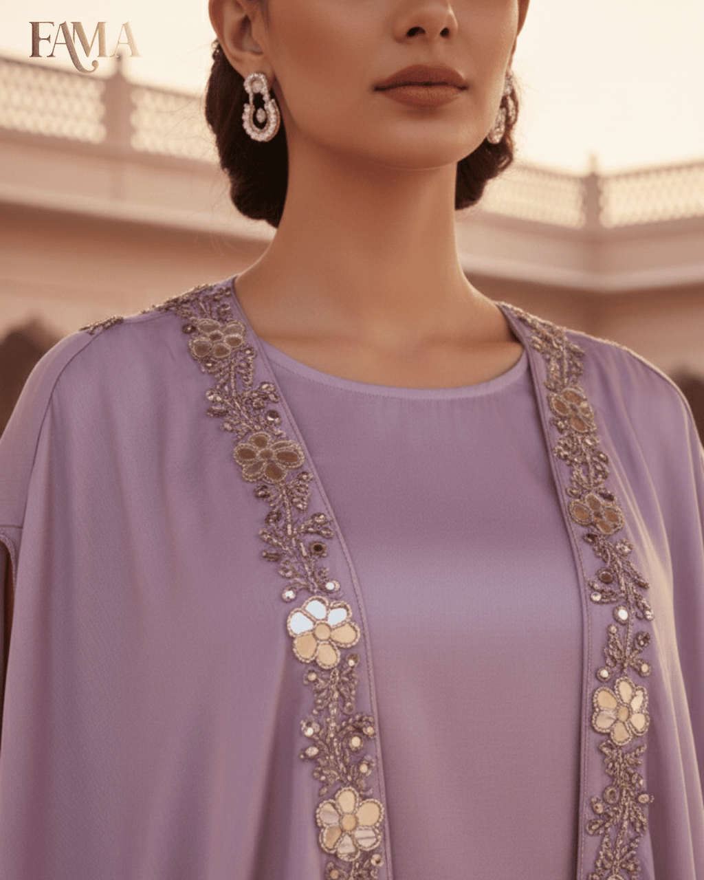 E2 Lavender Aura Draped Cape Set E2-5/B/10