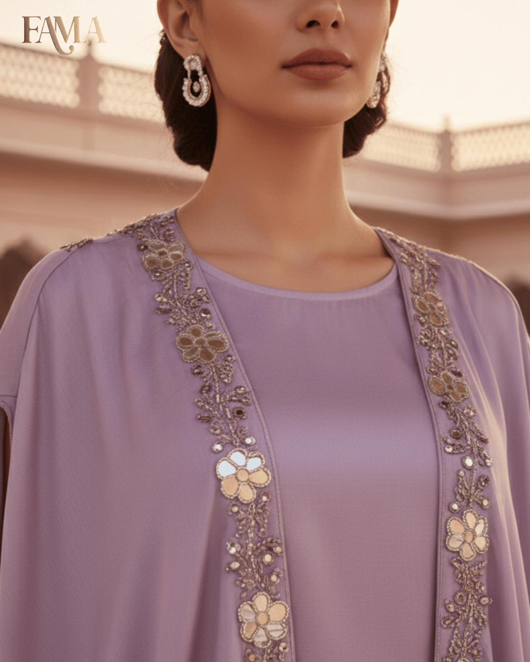 E2 Lavender Aura Draped Cape Set E2-5/B/10