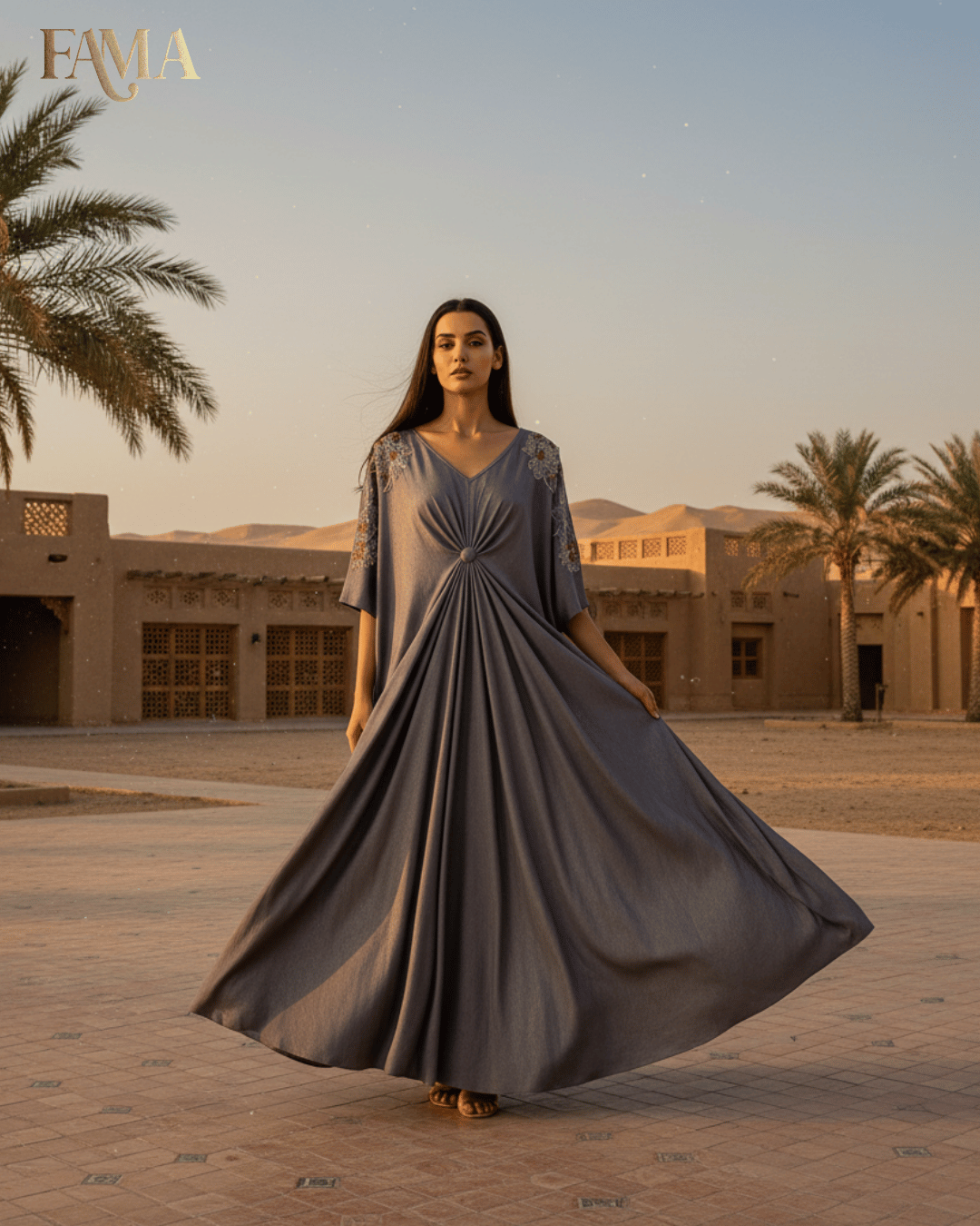 Desert Moon Embroidered Gown E 26