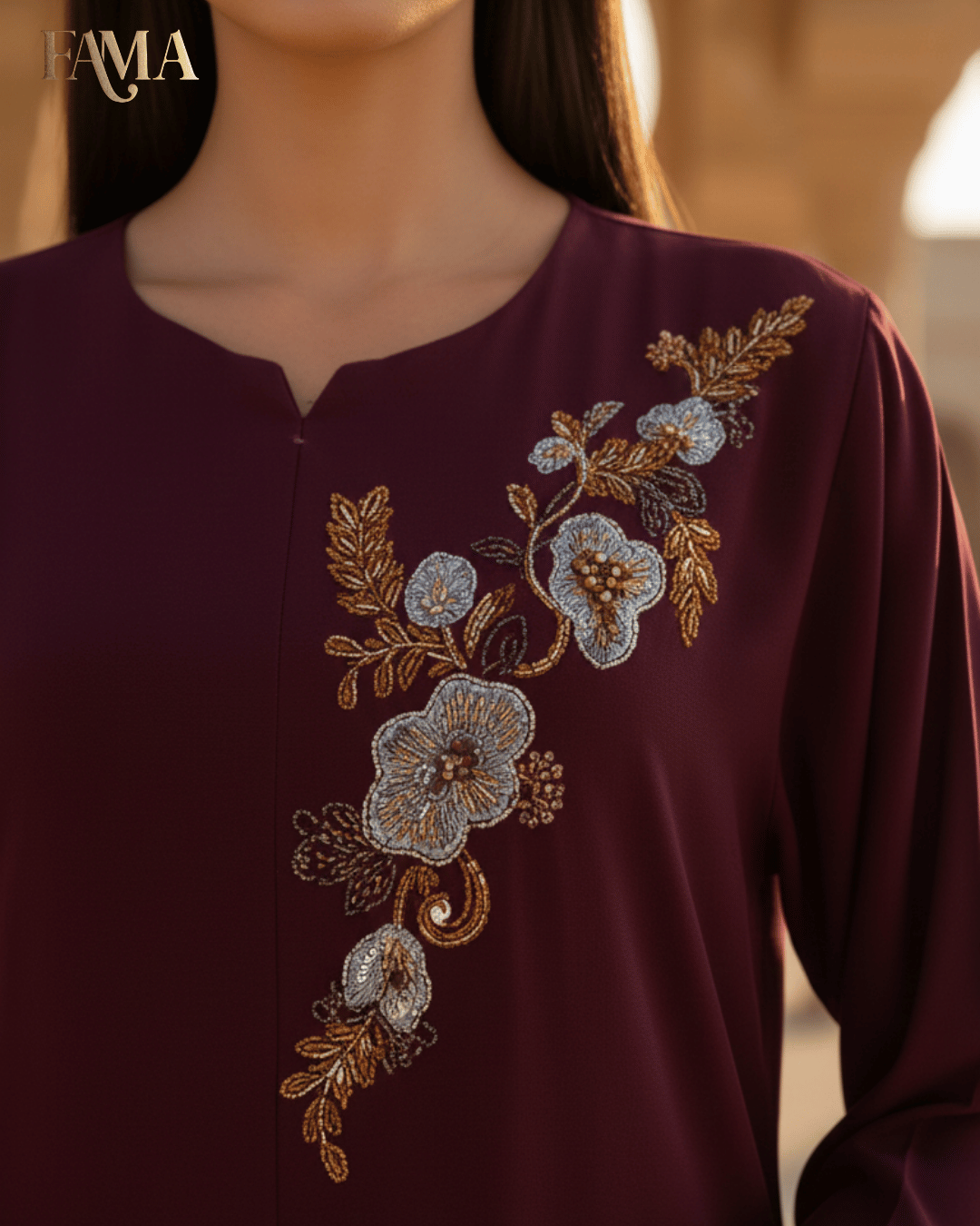 E2 Plum Royale Draped Kaftan Set E2-8/B/7