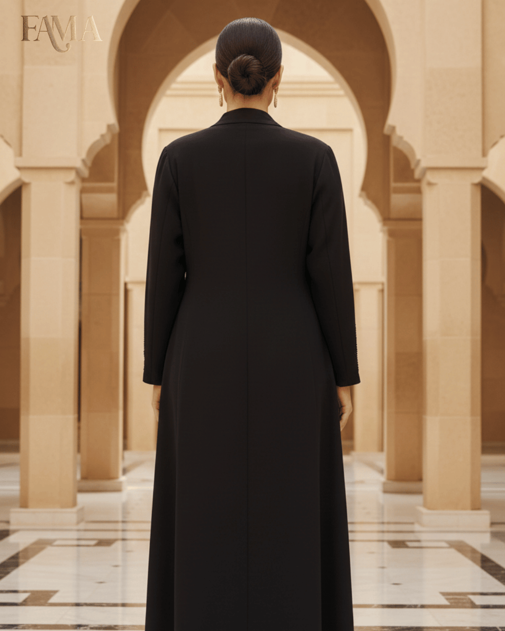 E2 Noir Cascade Layered Cape Gown E2-11/B/10