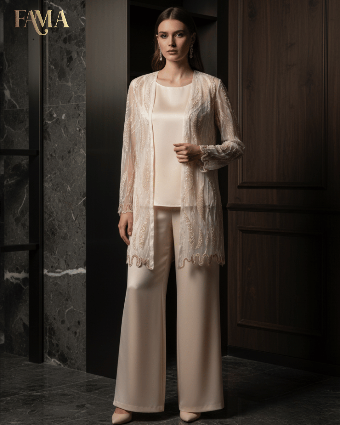 Ivory Whisper Embellished Co-ord Set E 5