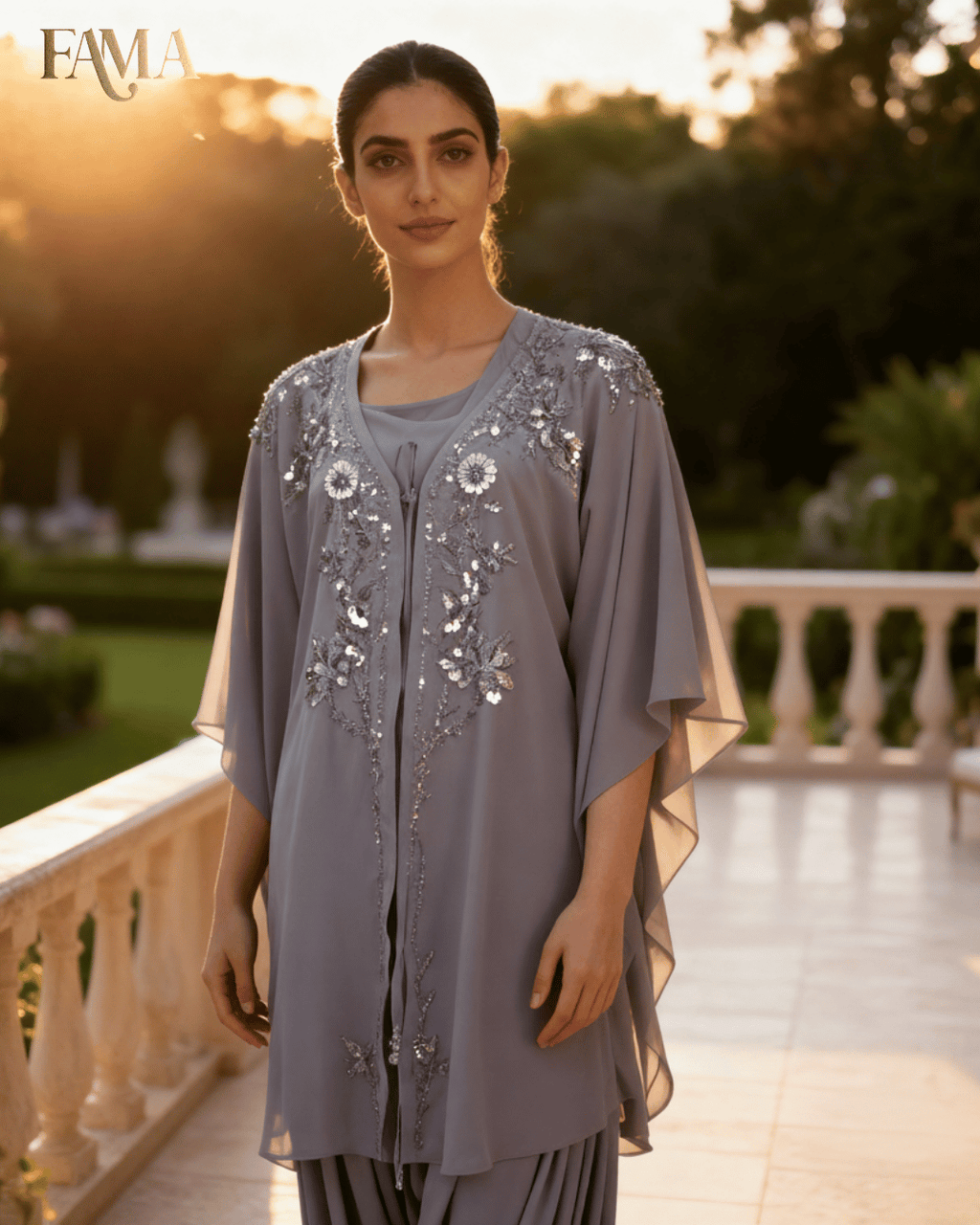 Moonstone Grace طقم قفطان مطرز E 2 G