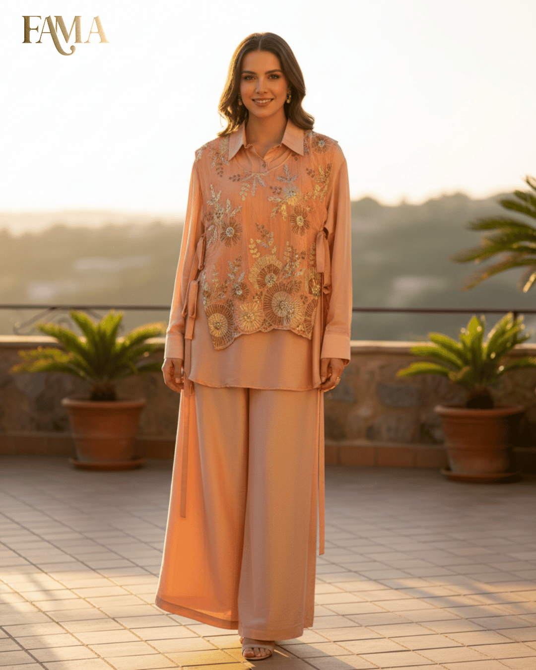 Blush Radiance Embellished Co-ord Set E1 P