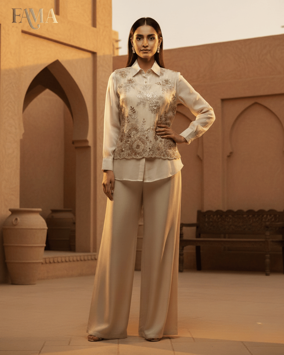 Embellished Gold Serenity Co-ord Set E 1