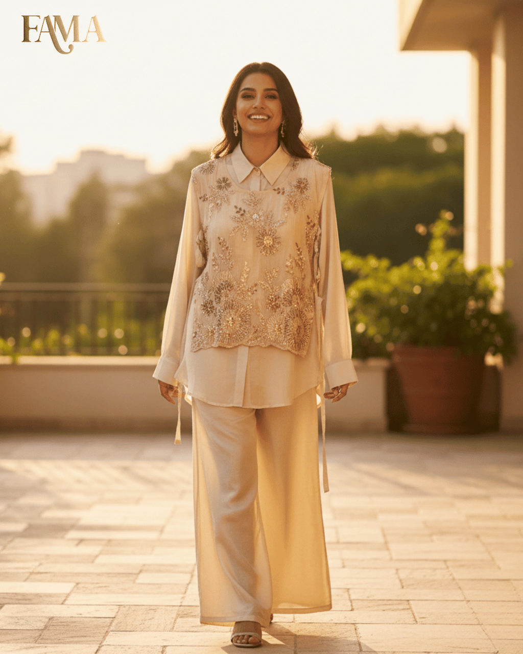 Embellished Gold Serenity Co-ord Set E 1