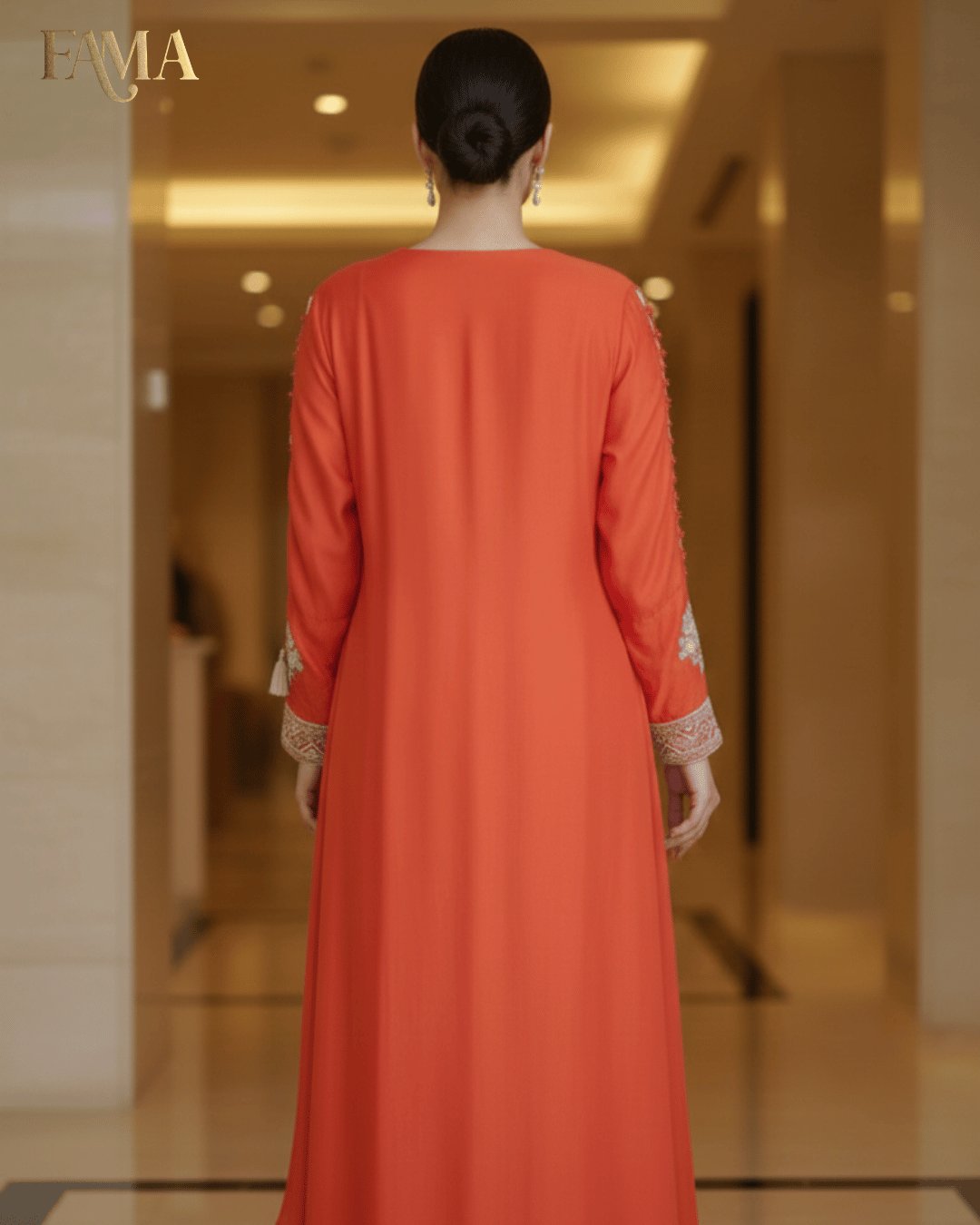 E2 Saffron Royale Embroidered Layered Set E2-15/O/3