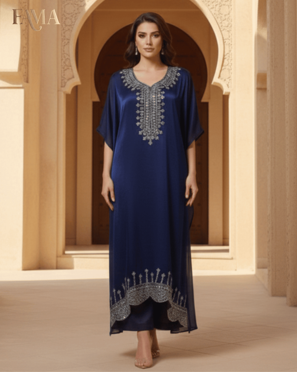 AC Midnight Sapphire Embellished Kaftan AC-1/B/10