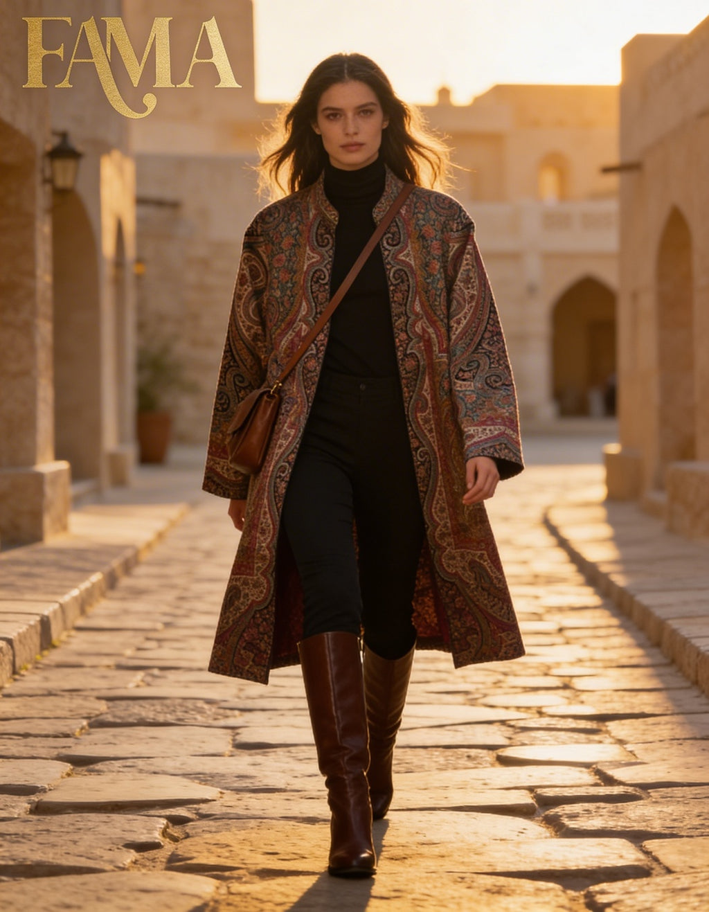 CK-1_BLUE_ES Heritage Cashmere Knit Long Coat