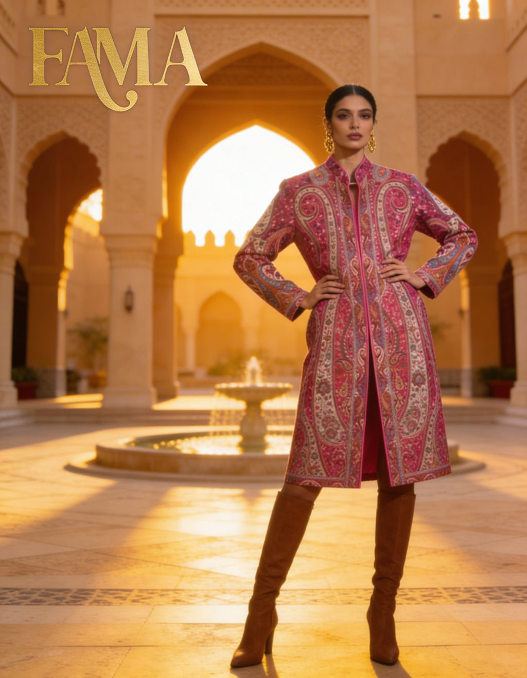 CK-1_PINK_ES Royal Pink Cashmere Kurta Coat