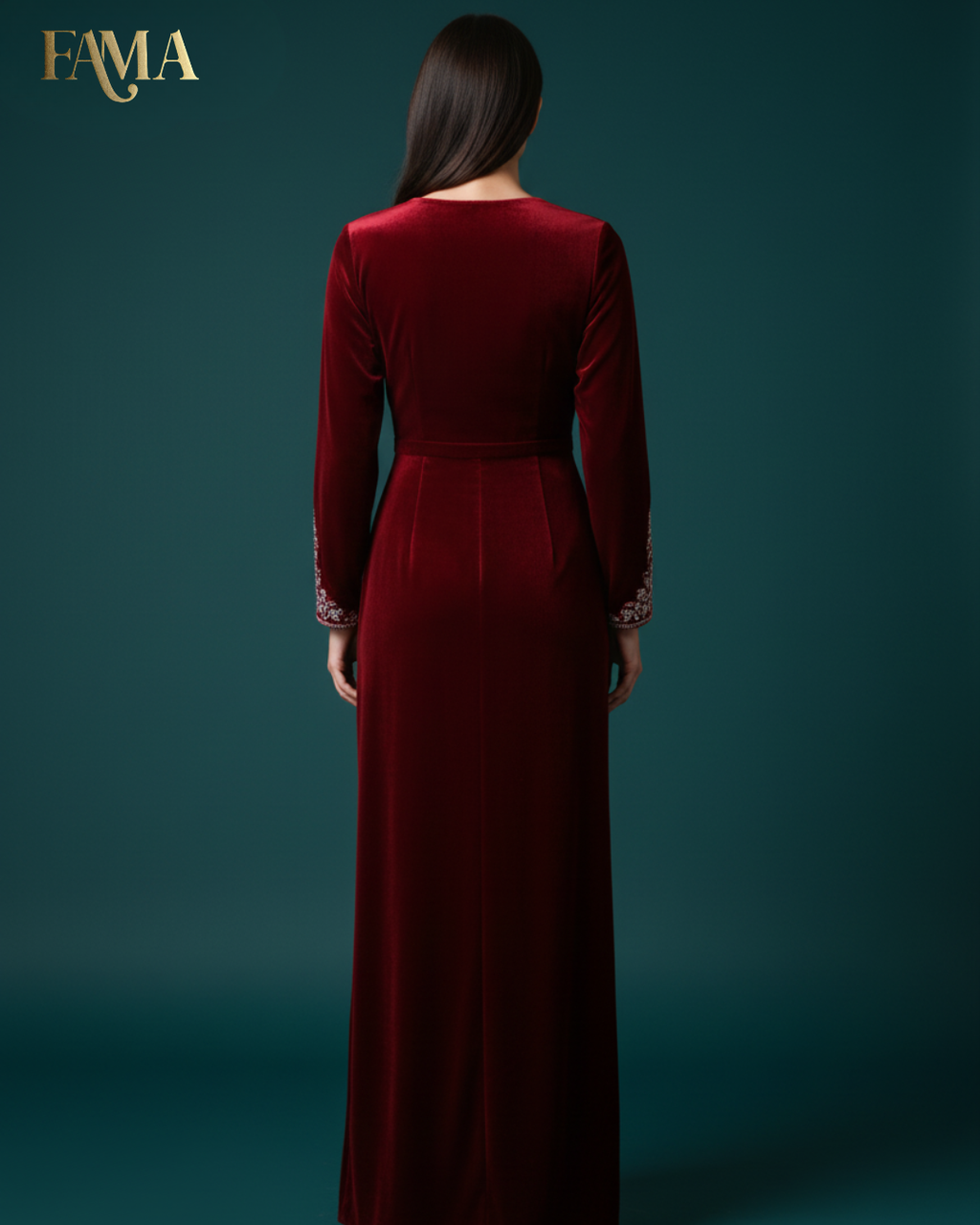 DP Crimson Royale Velvet Kaftan DP-1/M/10