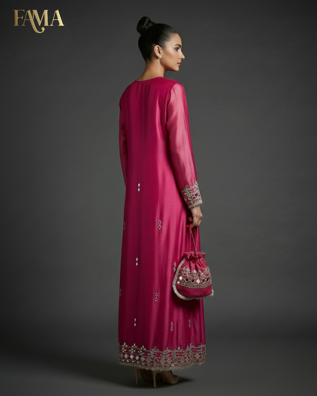 DP Blossom Radiance Mirror-Work Kaftan DP-4/P/10