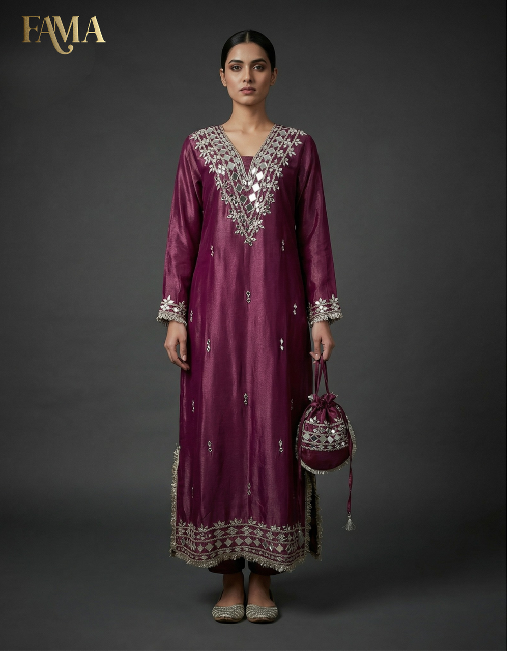 DP Desert Amethyst Mirror Kaftan DP-6/V/10