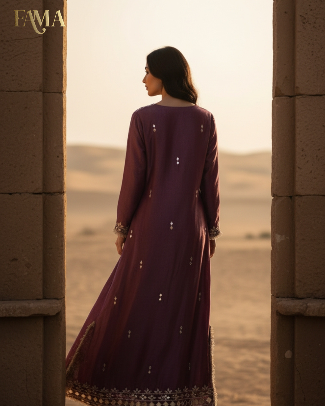 DP Desert Amethyst Mirror Kaftan DP-6/V/10
