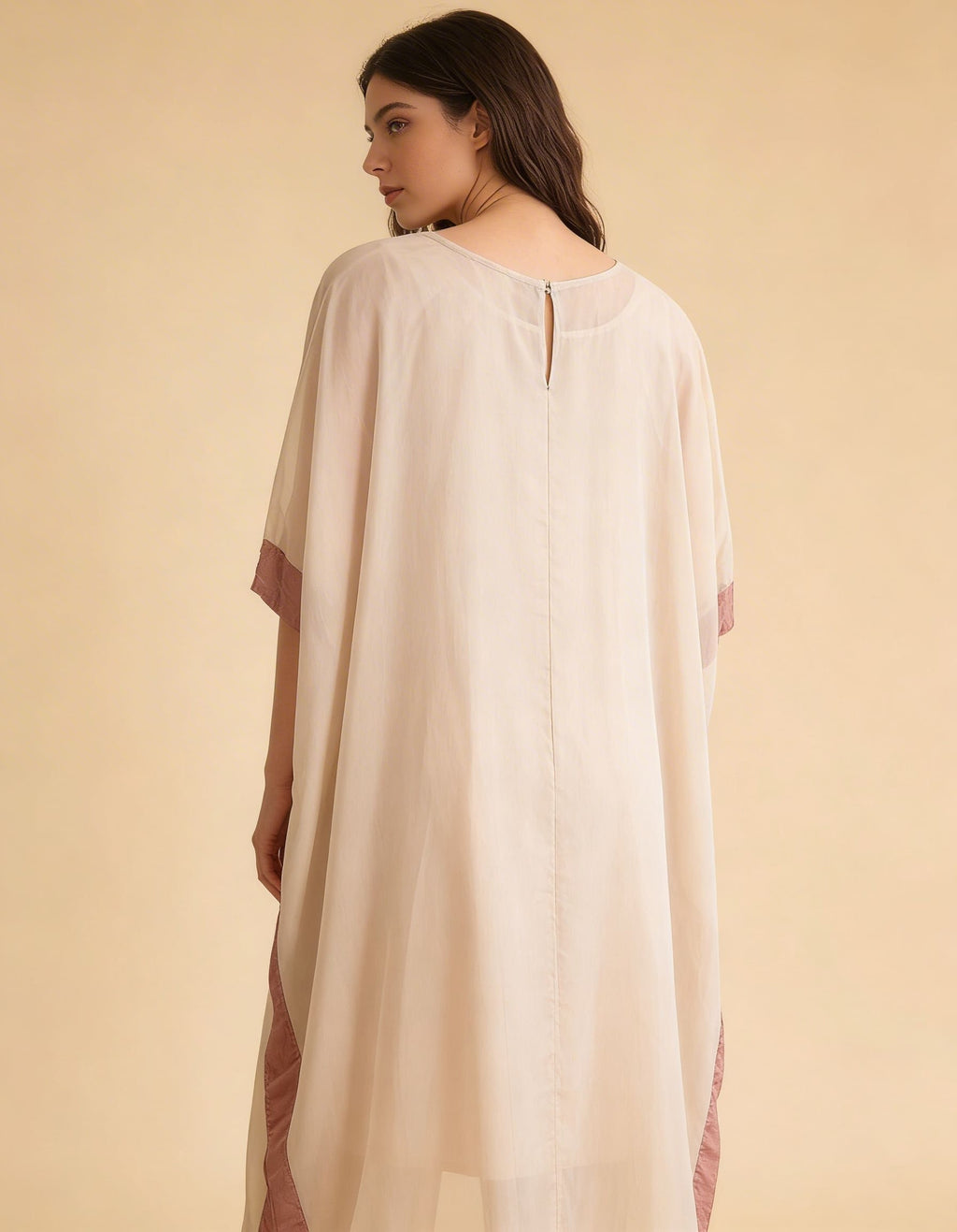 E2-16 – Nude Blush Embellished Cape Set