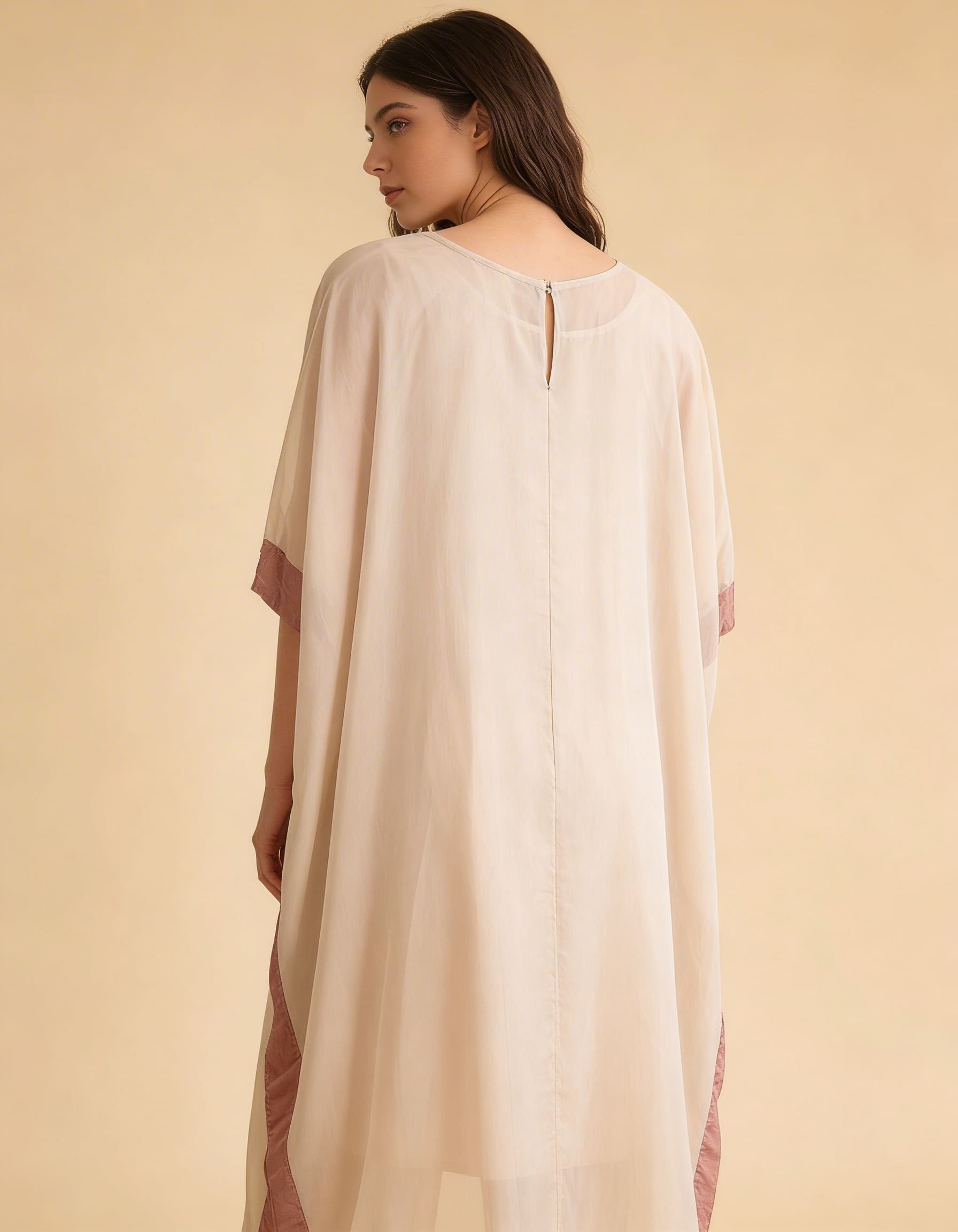 E2-16 – Nude Blush Embellished Cape Set