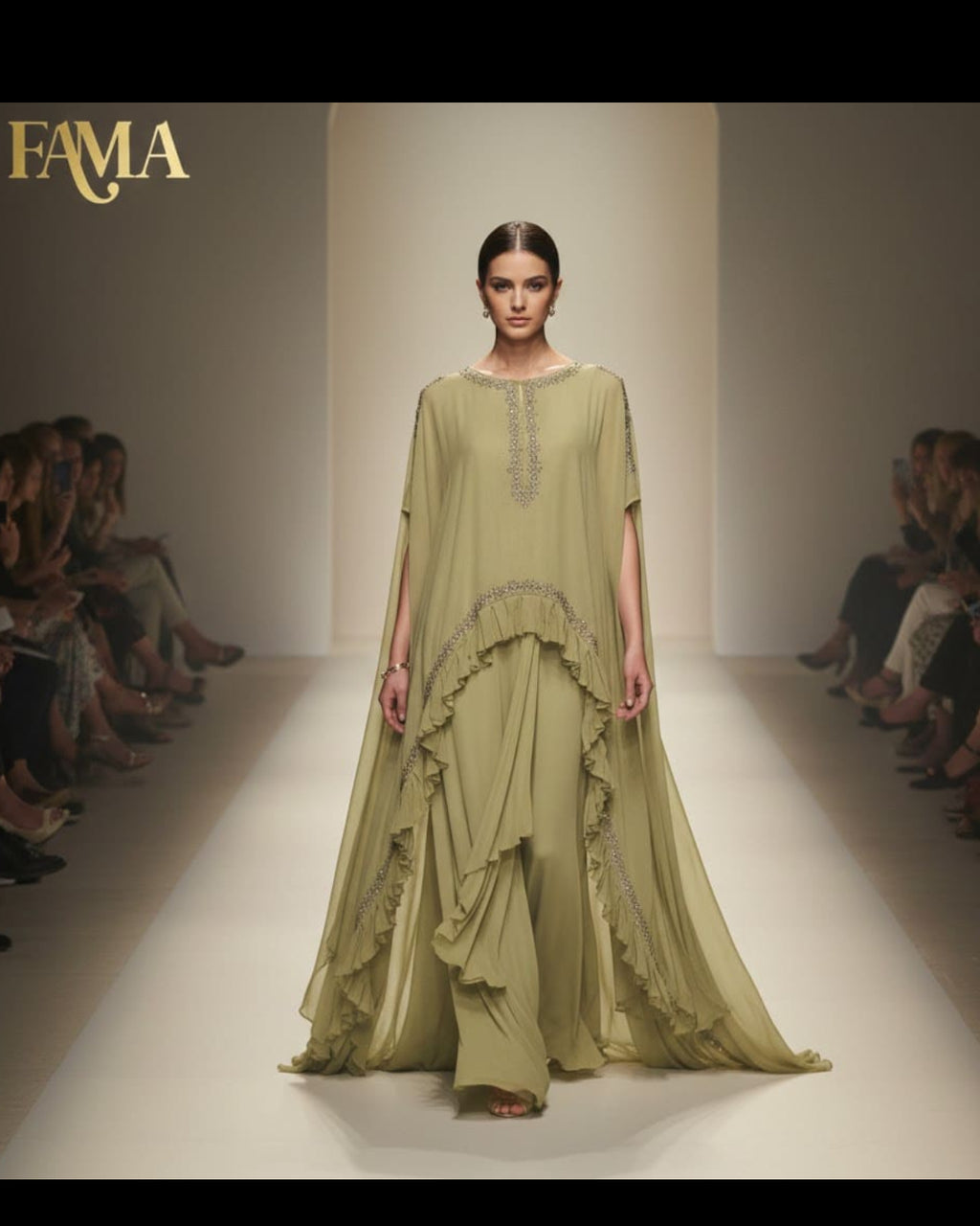 E3-3 – Olive Gold Regal Cape Set