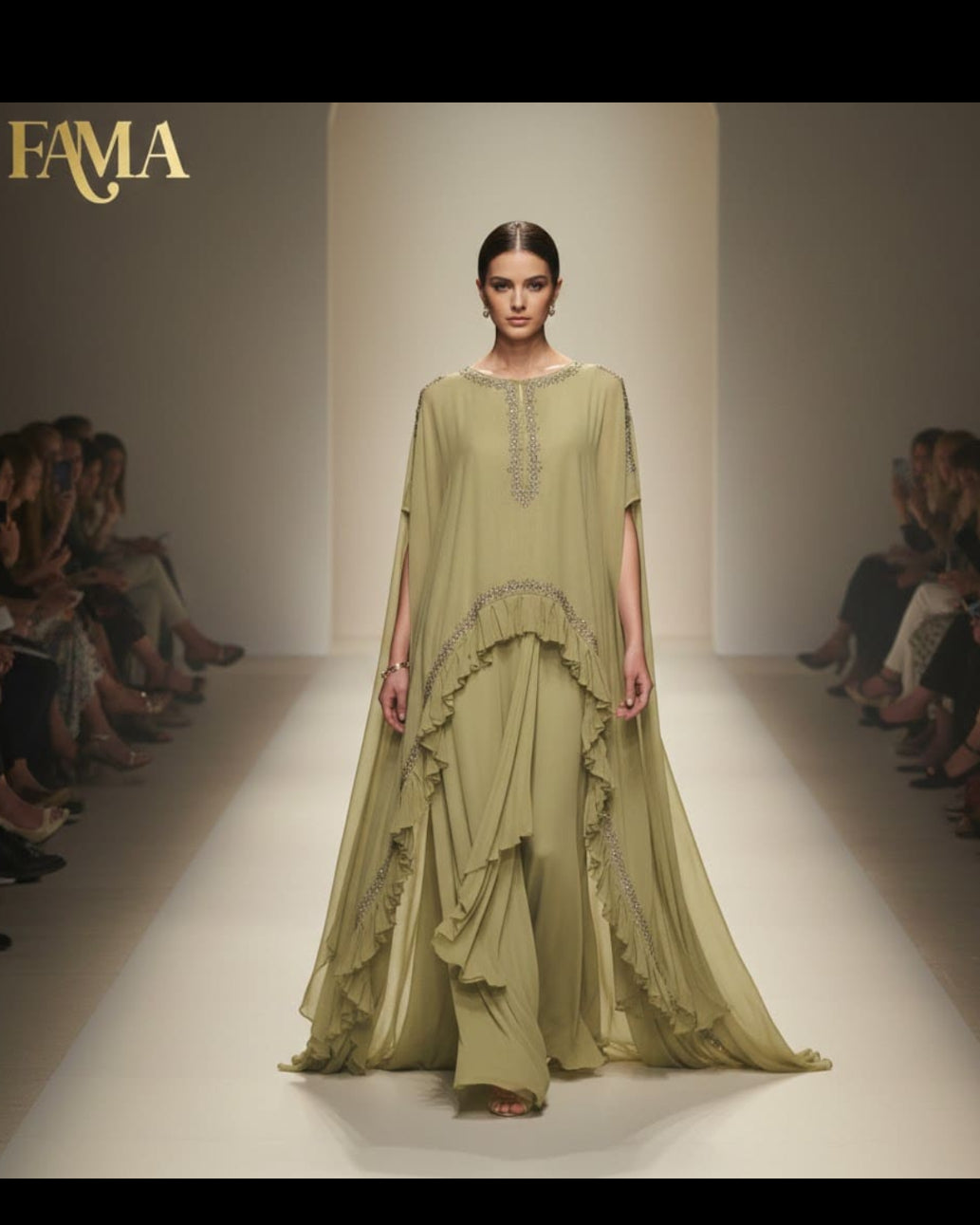E3-3 – Olive Gold Regal Cape Set