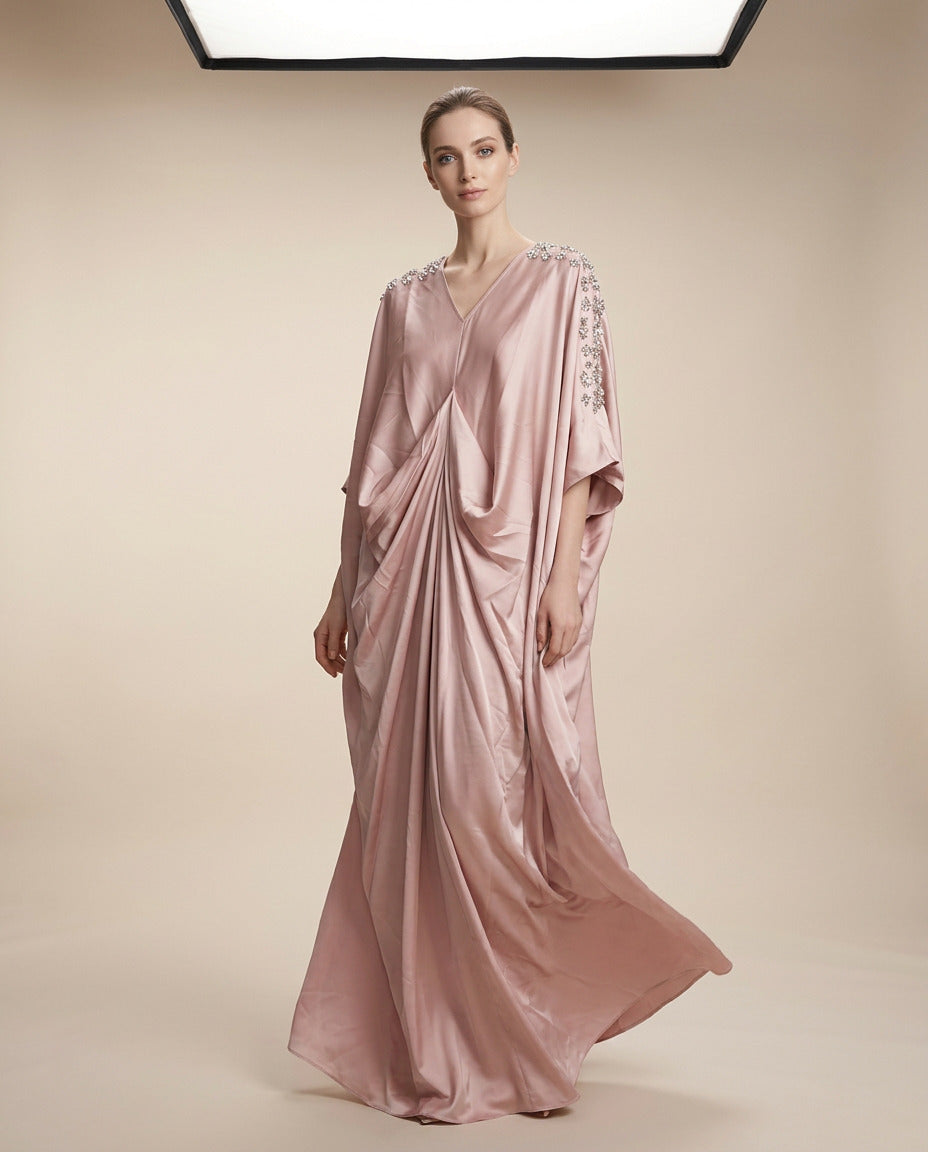 E4-15_PINK_ES Blush Pink Flowing Kaftan