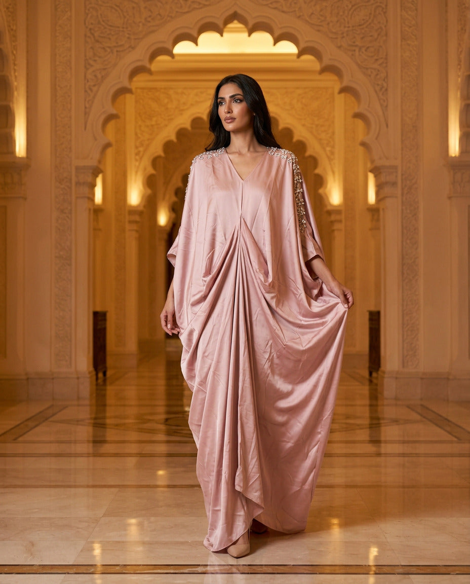 E4-15_PINK_ES Blush Pink Flowing Kaftan