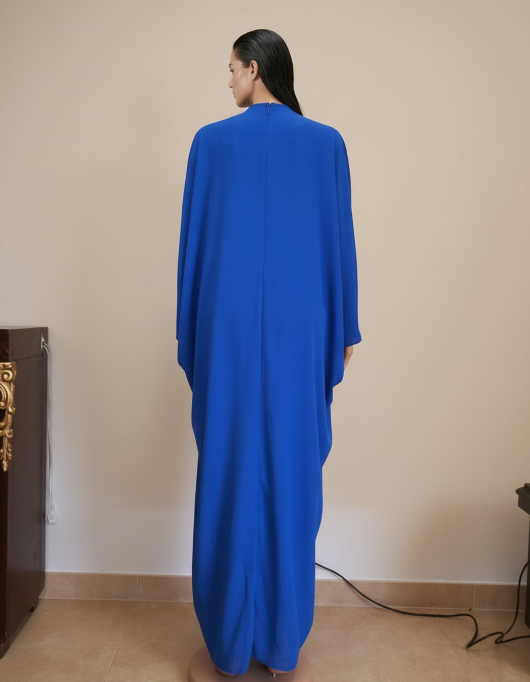 E4-17_BLUE_ES Sand Beige Elegant Kaftan