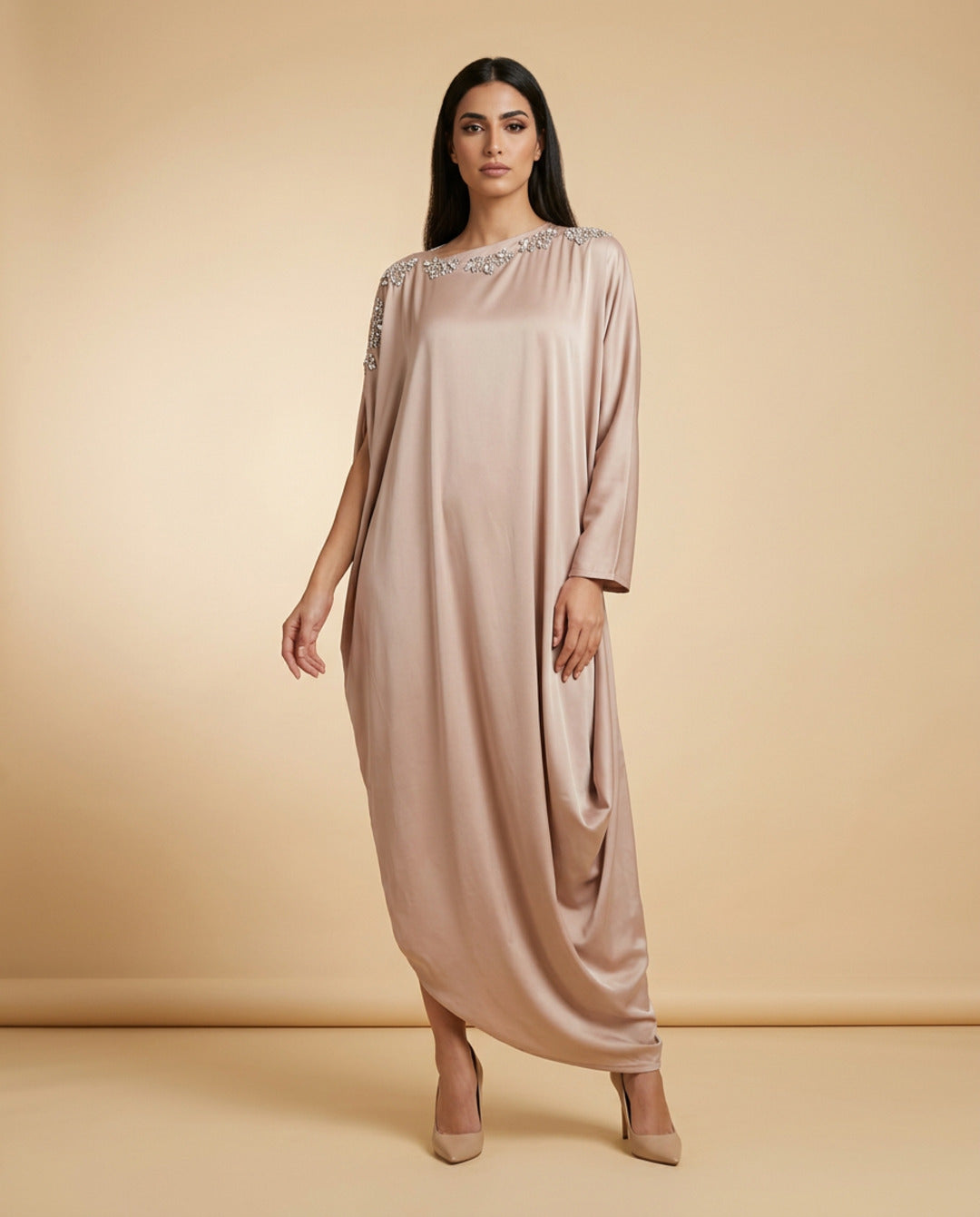 E4-17_CREAM_ES Ivory Cream Flow Kaftan