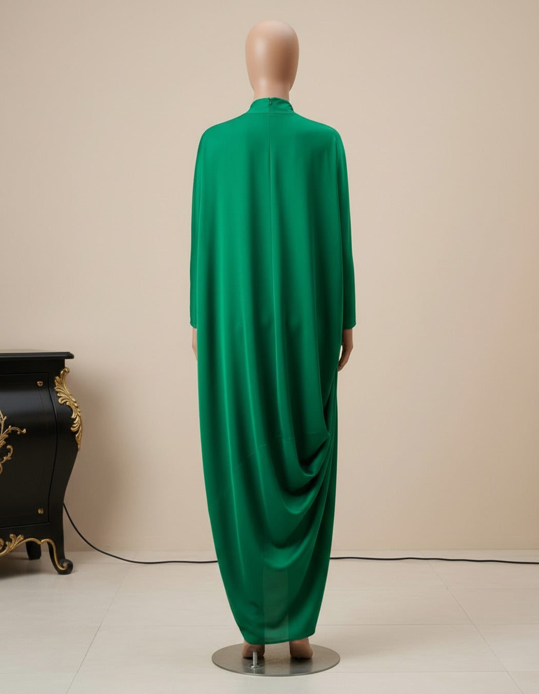 E4-17_GREEN_ES Emerald Green Flow Kaftan