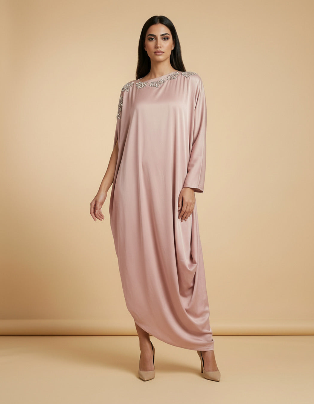 E4-17_PINK_ES Blush Pink Flow Kaftan