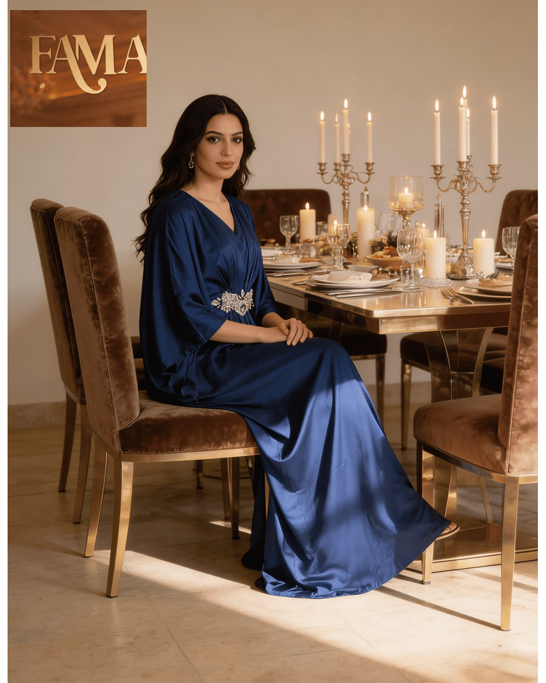 E4-1 – Regal Flow Evening Kaftan