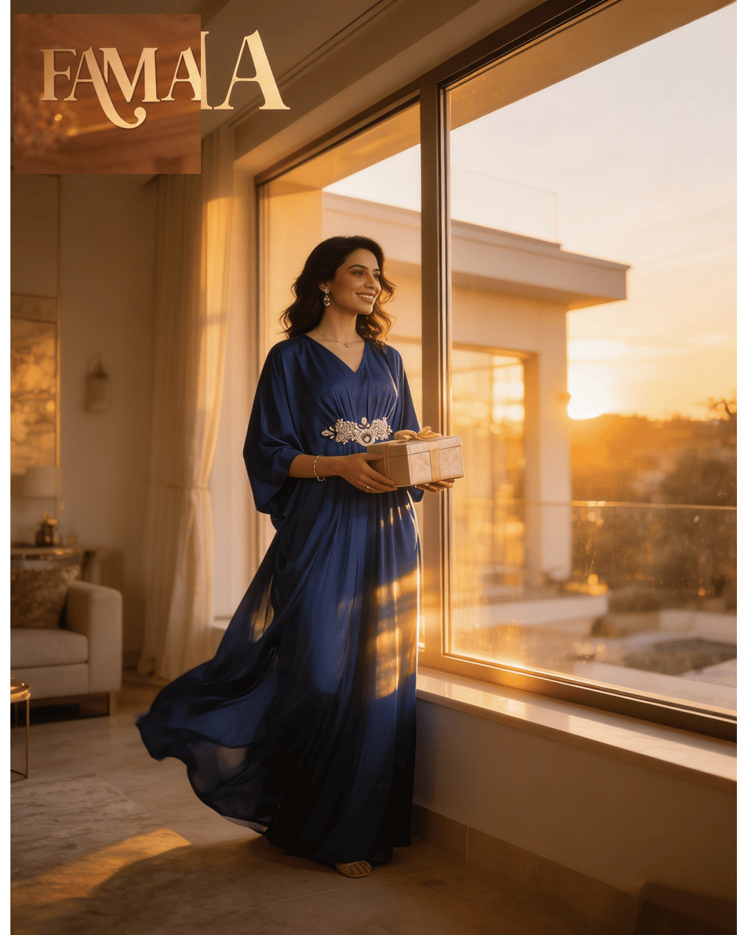 E4-1 – Regal Flow Evening Kaftan