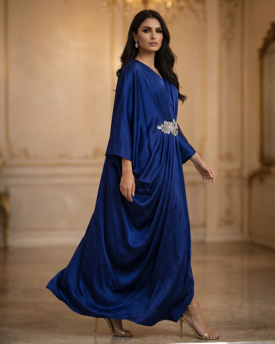 E4-1_BLUE_EA Sapphire Blue Classic Kaftan