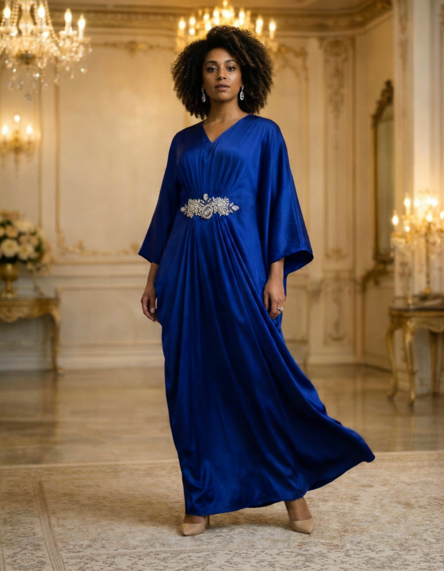 E4-1_BLUE_EA Sapphire Blue Classic Kaftan